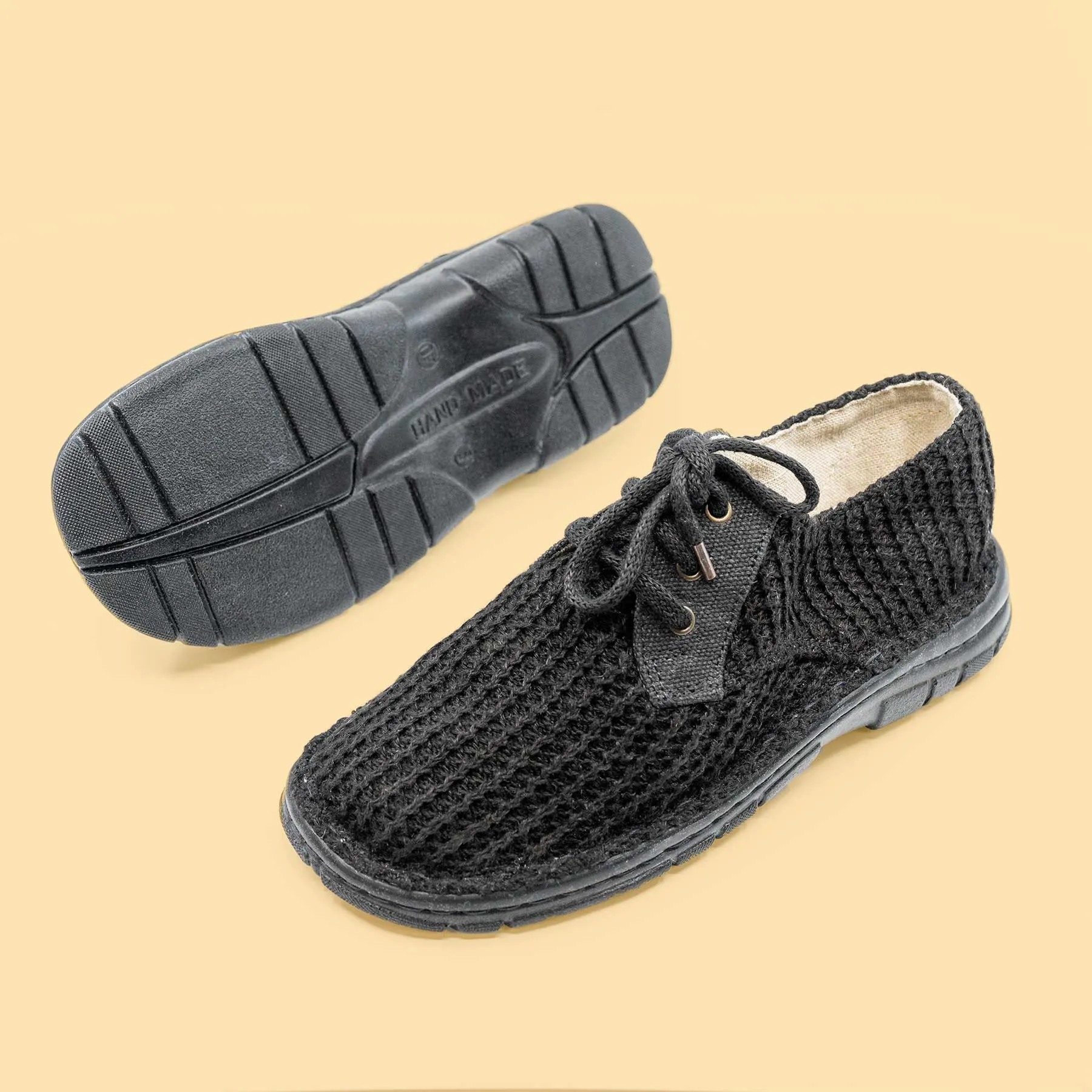 GRIEG Glue-free Handmade Organic Hemp Knit Shoes (Men's Sizes)