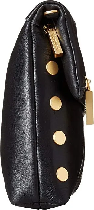 Hammitt Women's VIP Medium Leather Purse With Strap Black/Brushed Gold