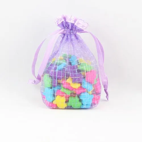 Iridescent Lavender Organza Pouch | 12 Count