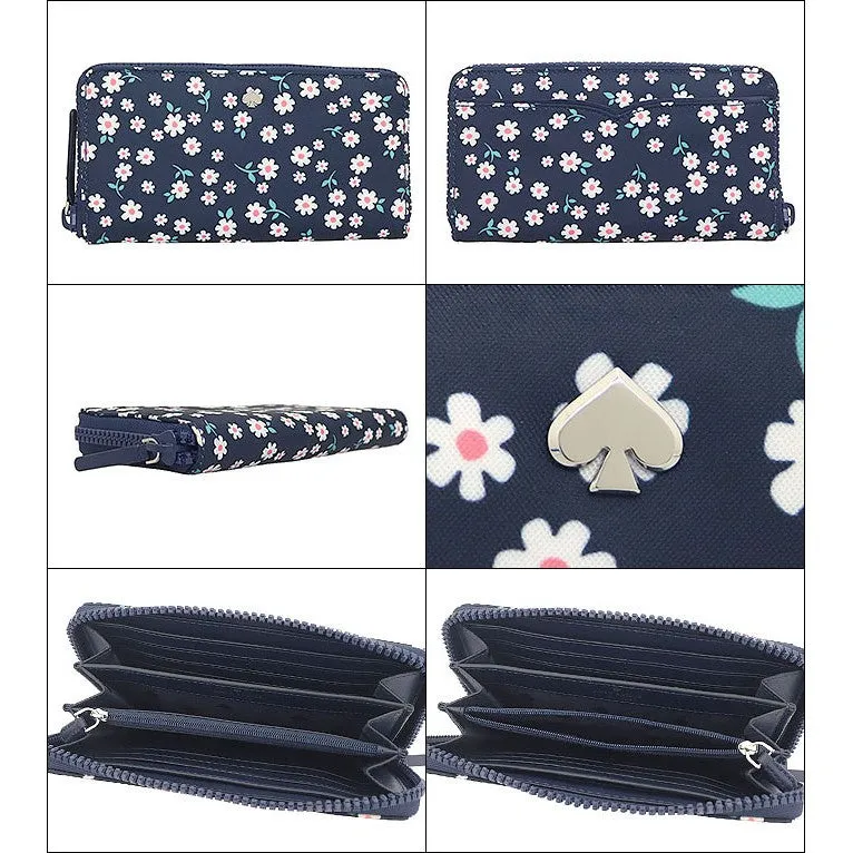 Kate Spade Jay Flulet Toss Nylon Large Continental Round Zip Wallet