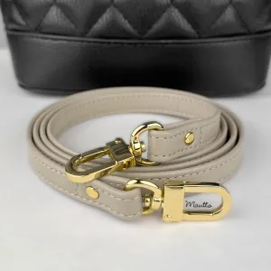 Light Taupe (Turtledove) Leather Purse Strap, Handbag Strap or Bandolier - Customize Length (Short Shoulder to Extra Long Crossbody Size) - Half Inch Wide