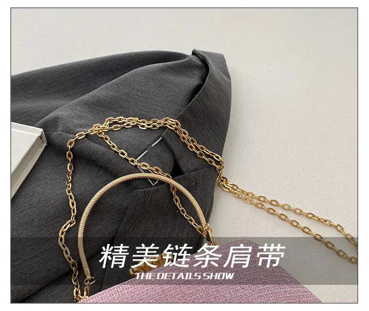 Luxury High-Design Evening Bag for Women | Glitter Clutch, Shoulder Bag with Chain for Party, Banquet, and Wedding