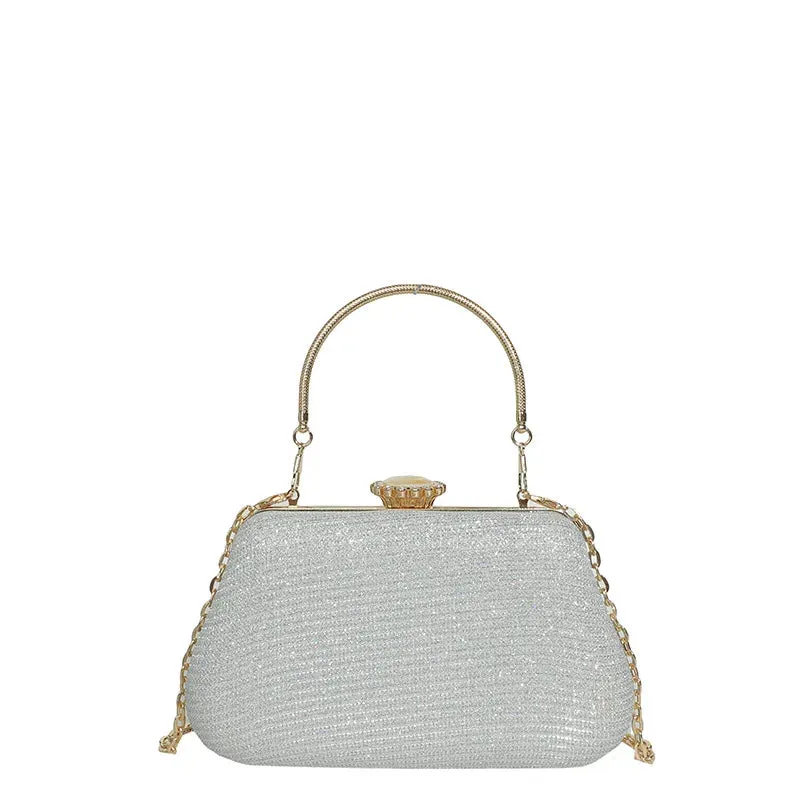 Luxury High-Design Evening Bag for Women | Glitter Clutch, Shoulder Bag with Chain for Party, Banquet, and Wedding