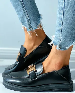 Metal Decor Slip-on Flats