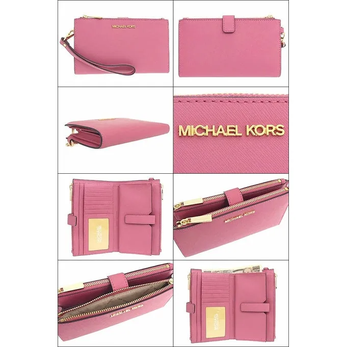 Michael Kors Jet Set Travel Large Double Zip Wristlet Wallet