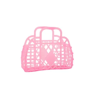 Mini Retro Basket, Neon Pink