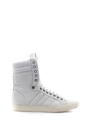 Moncler Leather Lace-Up High-Top Sneakers
