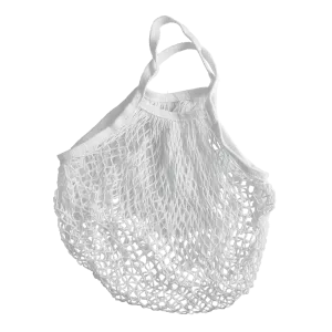 Organic Cotton - Reusable Grocery Mesh Shopping Bag - White
