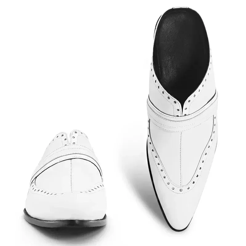 Pointed Toe Men's Half Mules Slippers