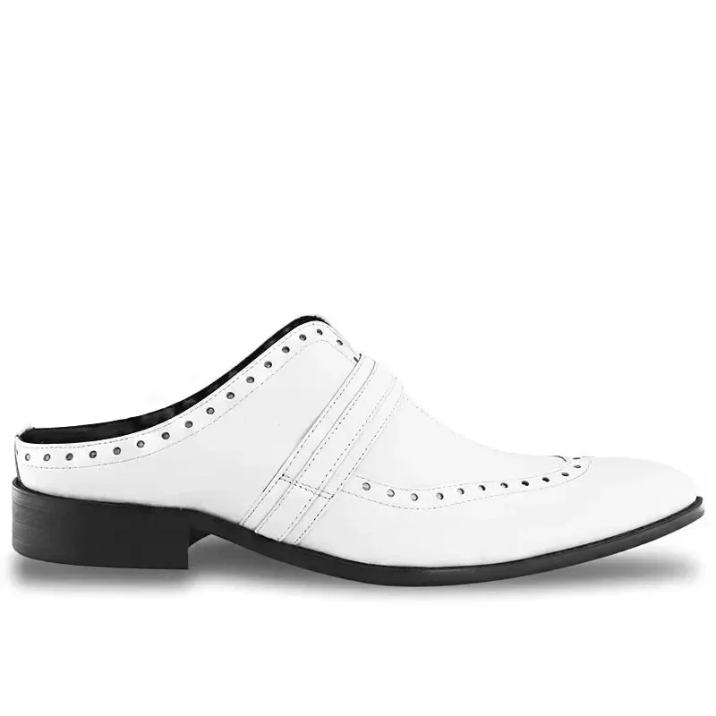Pointed Toe Men's Half Mules Slippers