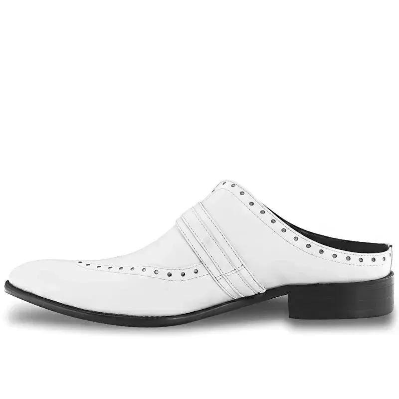 Pointed Toe Men's Half Mules Slippers