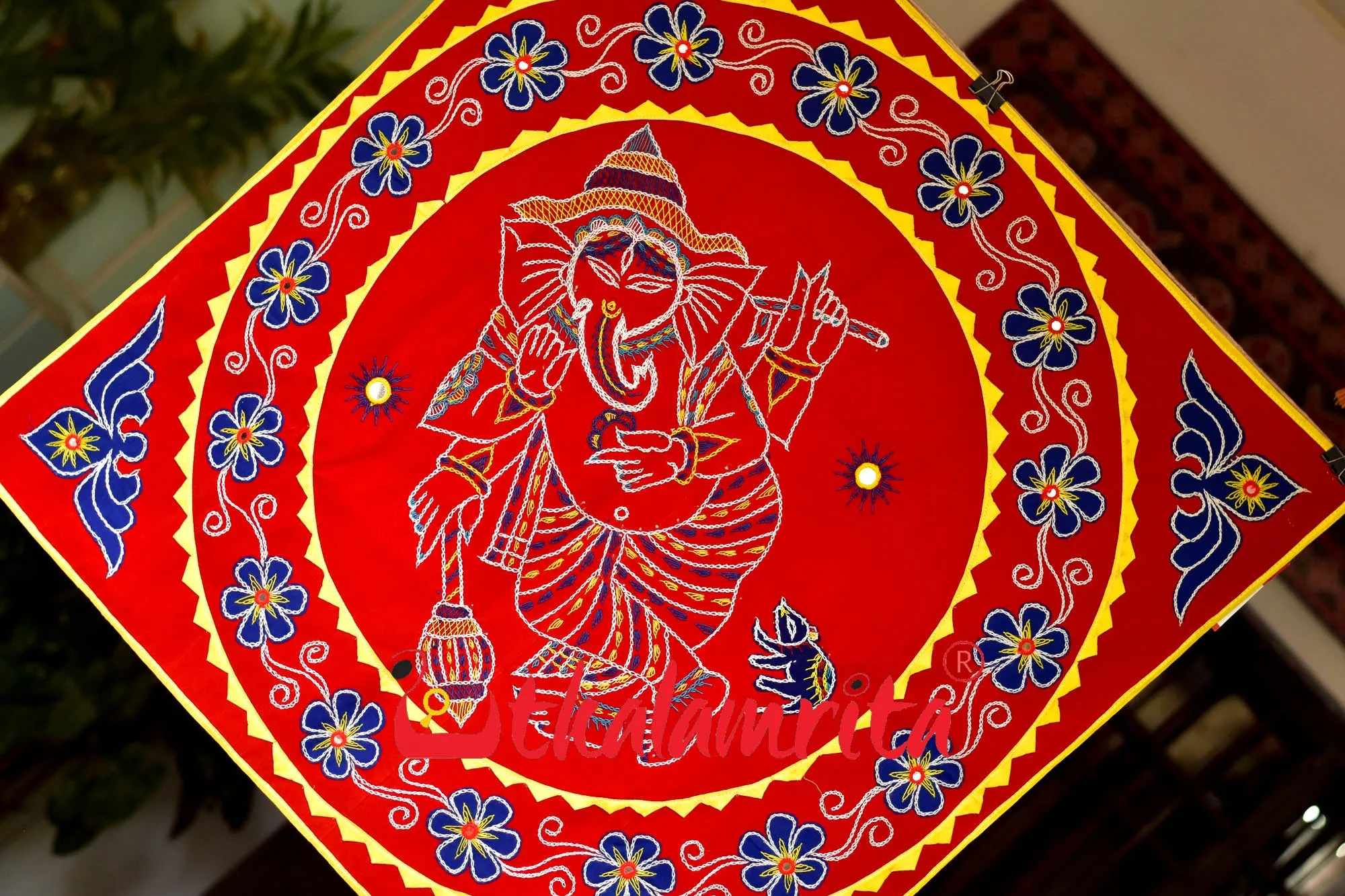 Red Ganesha Single Applique
