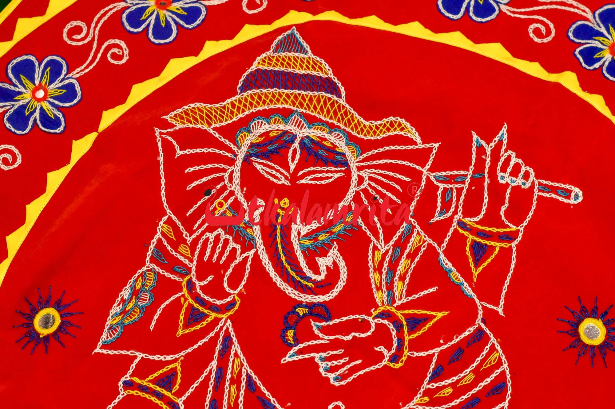 Red Ganesha Single Applique
