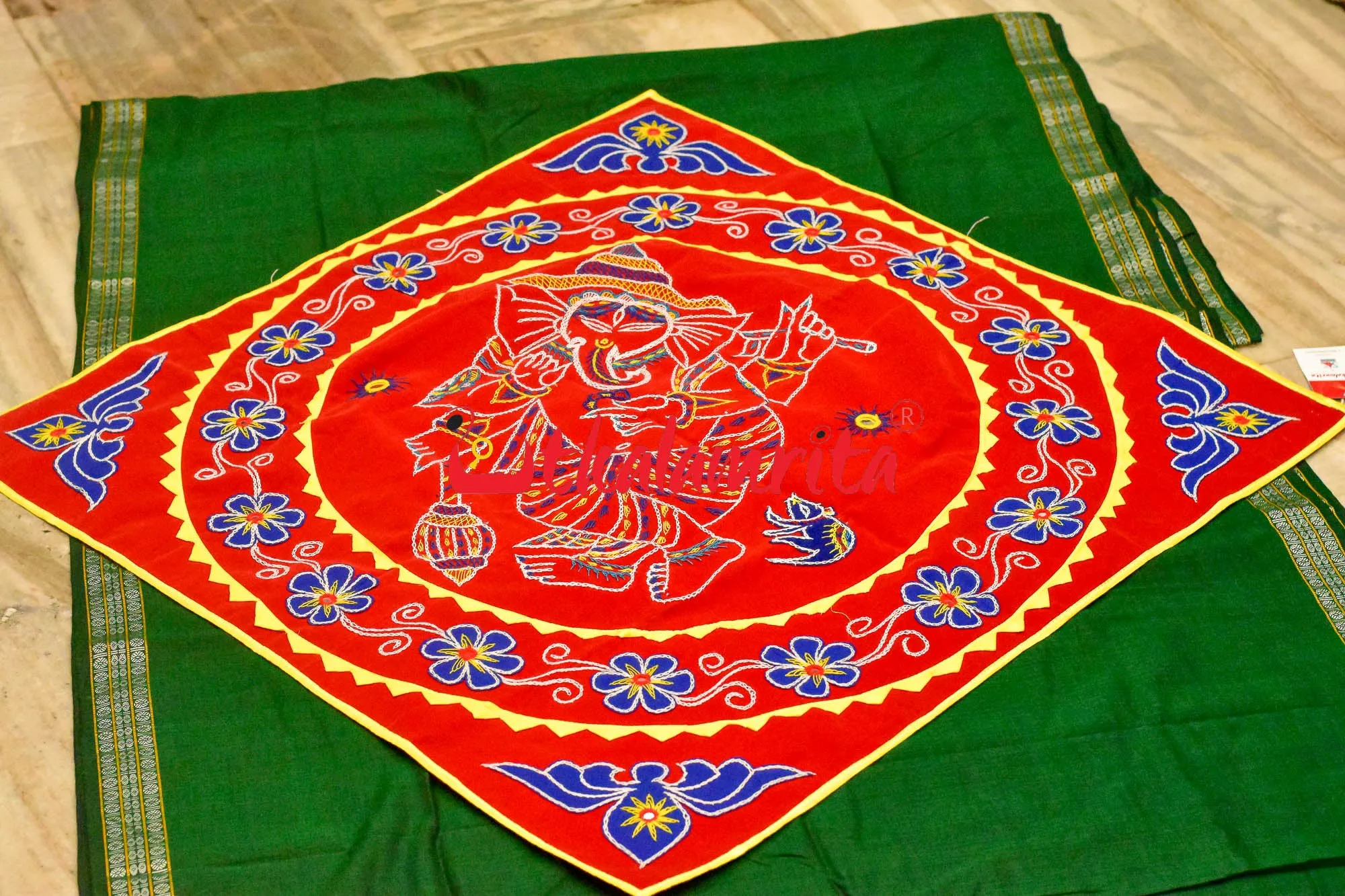 Red Ganesha Single Applique