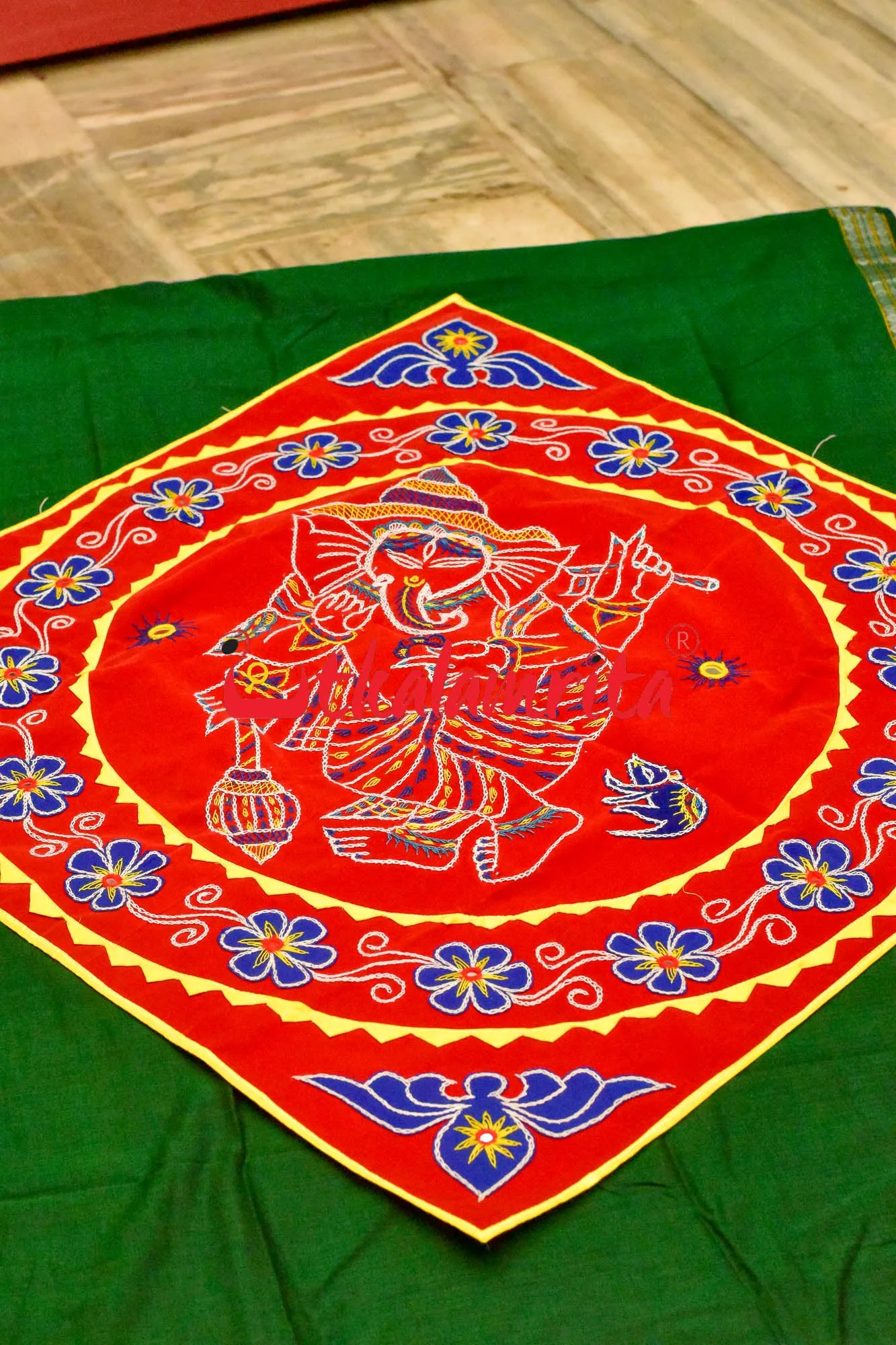 Red Ganesha Single Applique