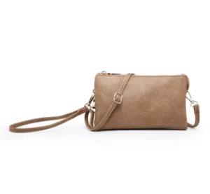 Riley Wristlet/Crossbody (Taupe)