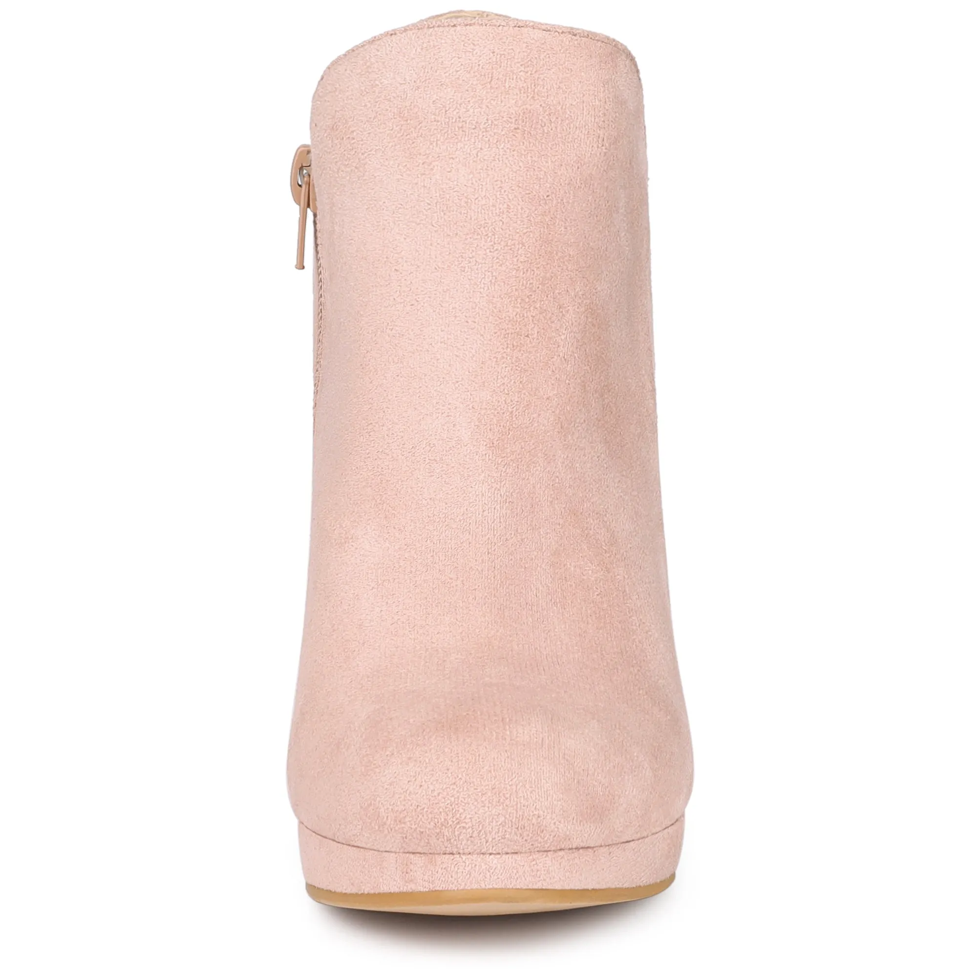 Round Toe Chunky Heel Ankle Heel Boots