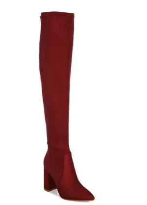 Schiffer High Block Heeled Long Boot