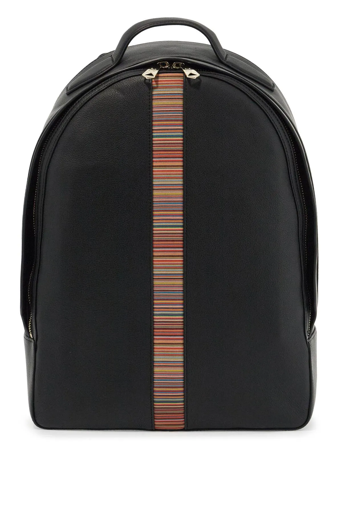 signature stripe leather backpack M1A 6596 BMULTI BLACK