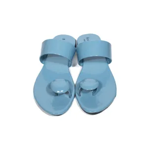 Sleek Patent Leather Slip-On Sandals