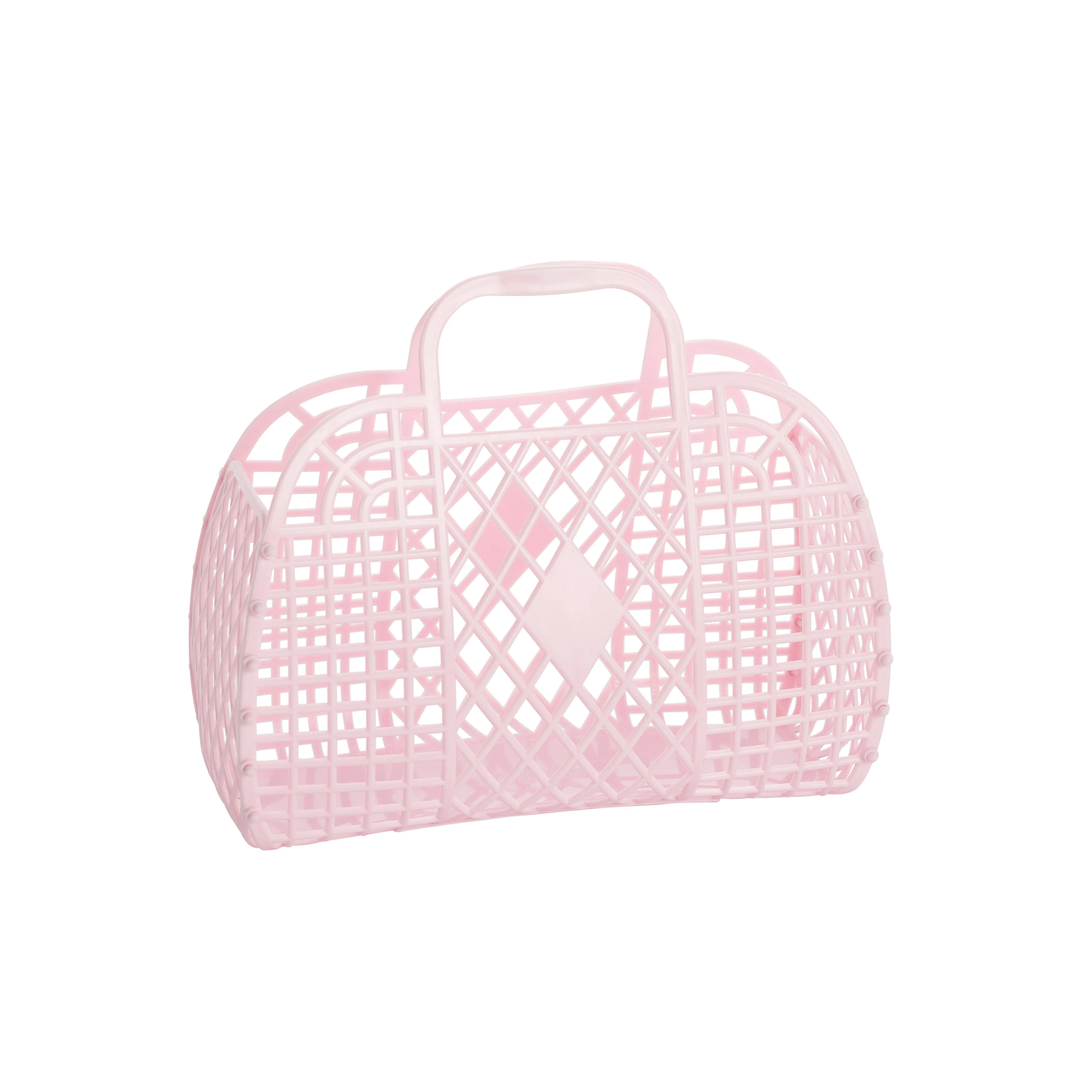 Small Retro Basket- Pink