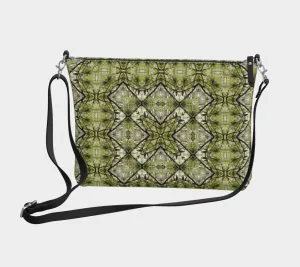 Spring Pine Diamond Vegan Leather Crossbody Purse