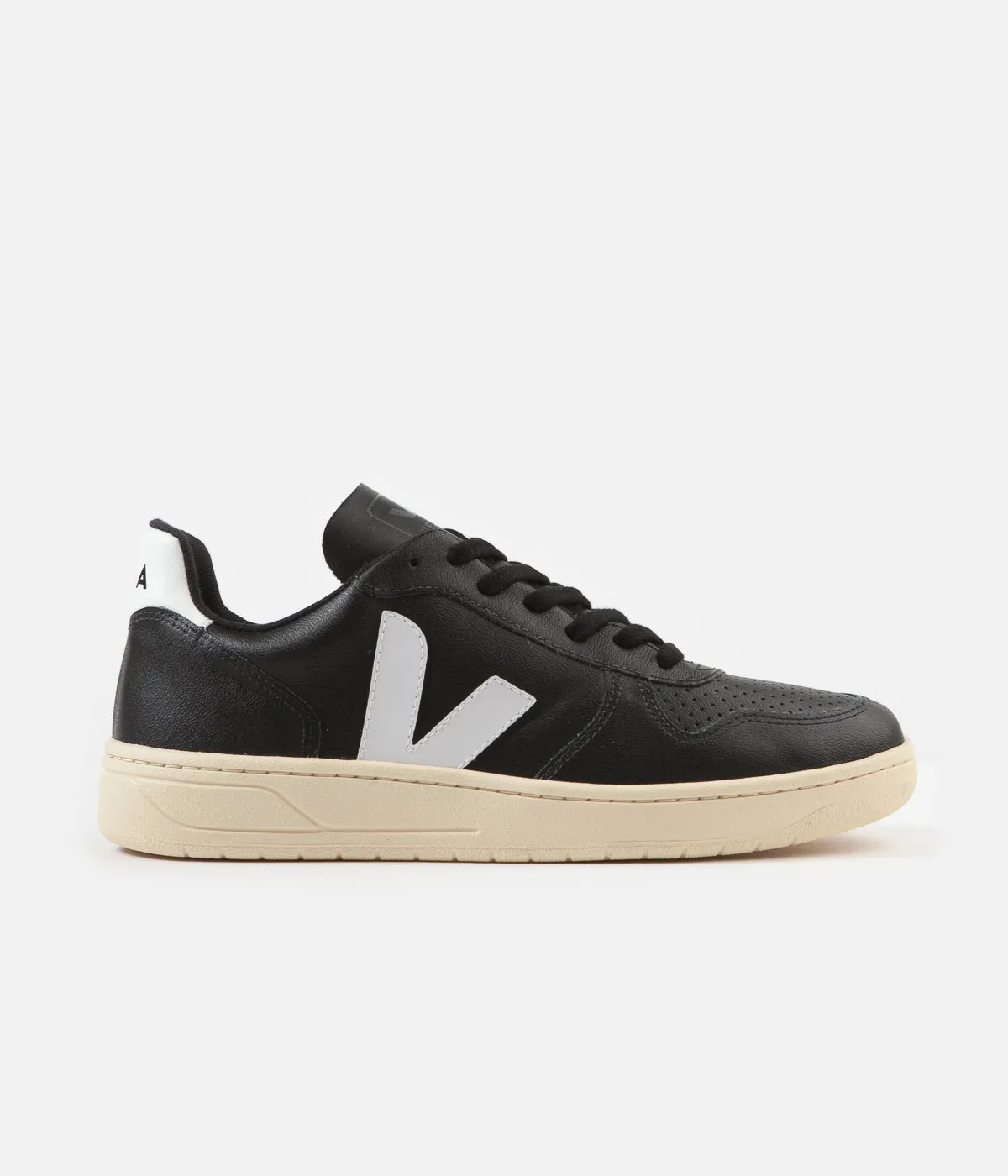 Veja V-10 CWL Shoes - Black / White / Butter Sole