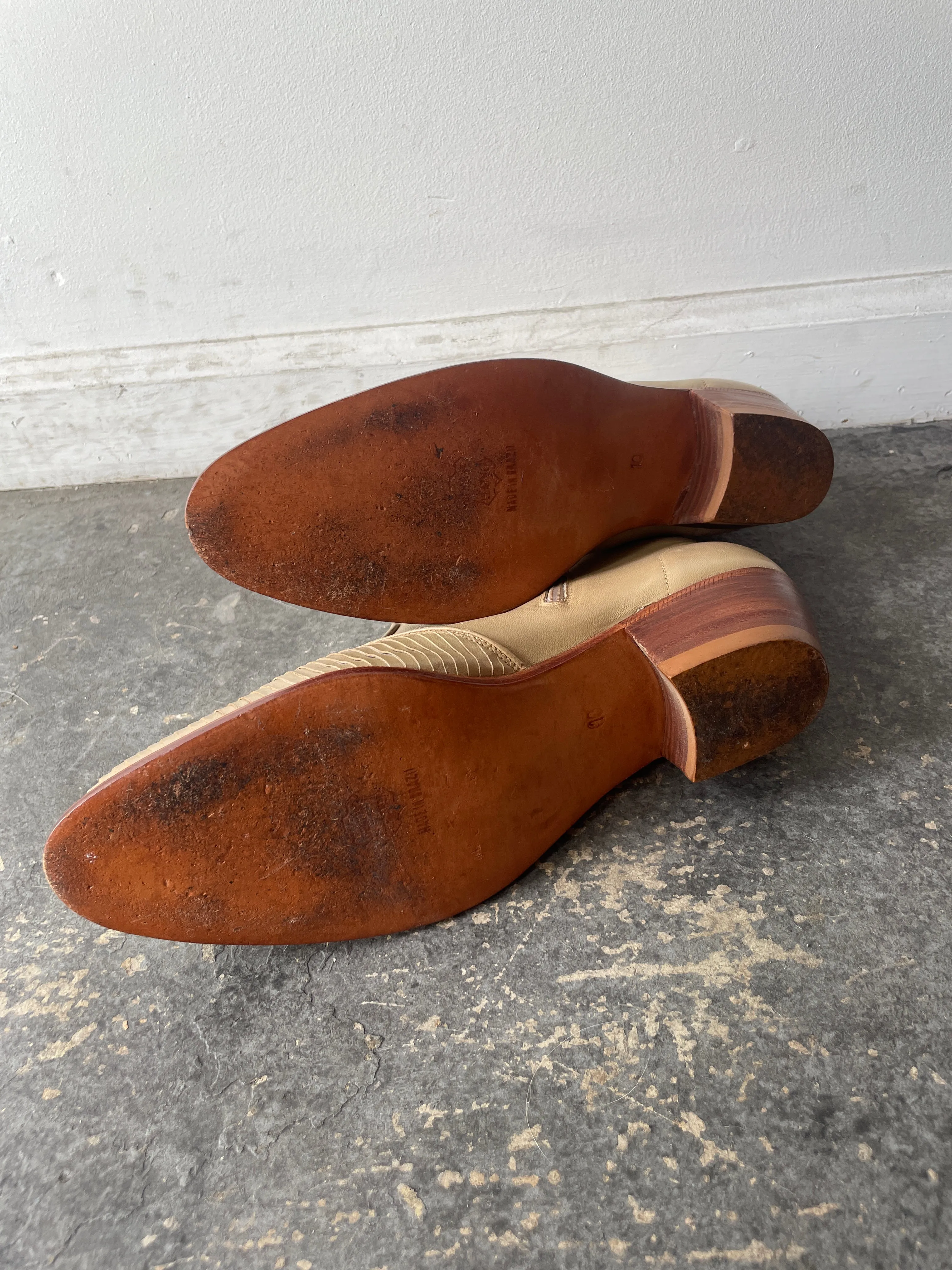Vintage Original Playboy Cream Heeled Booties