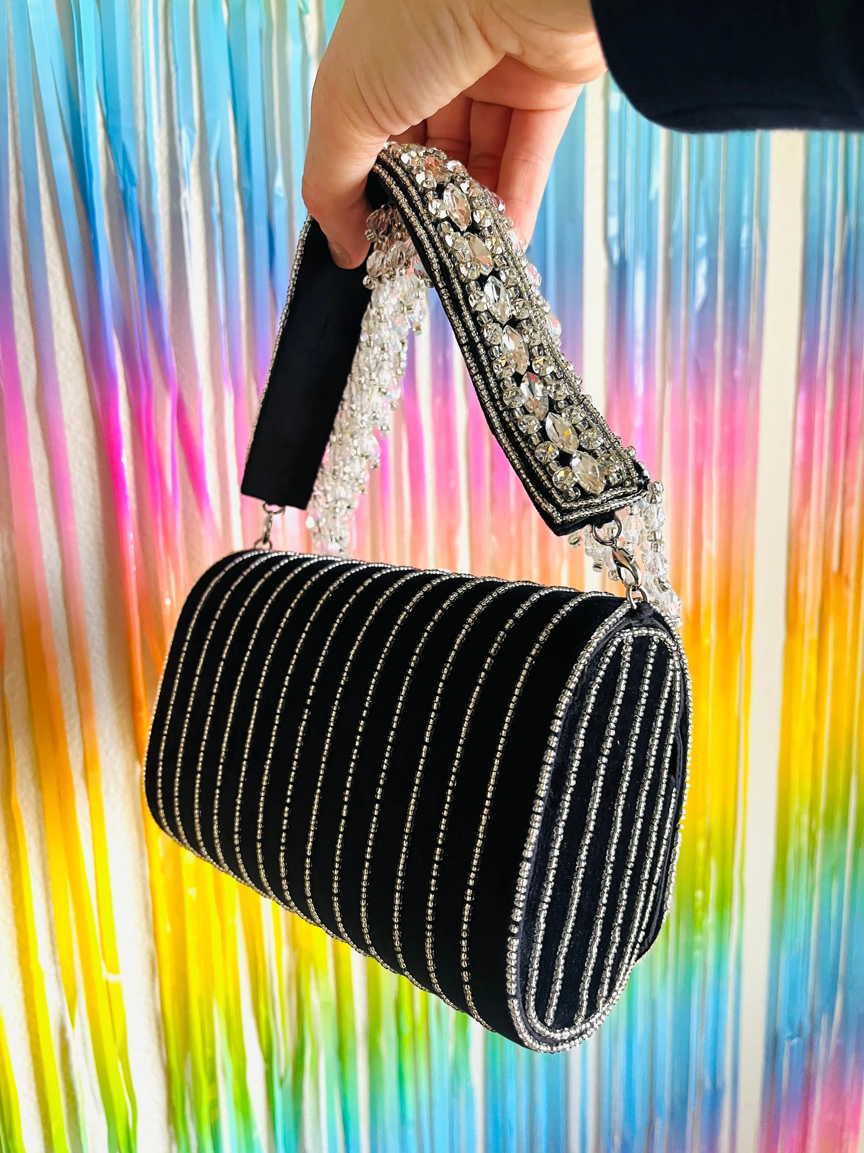 Vogue Velvet Sparkles Party Purse - by Merry Dove