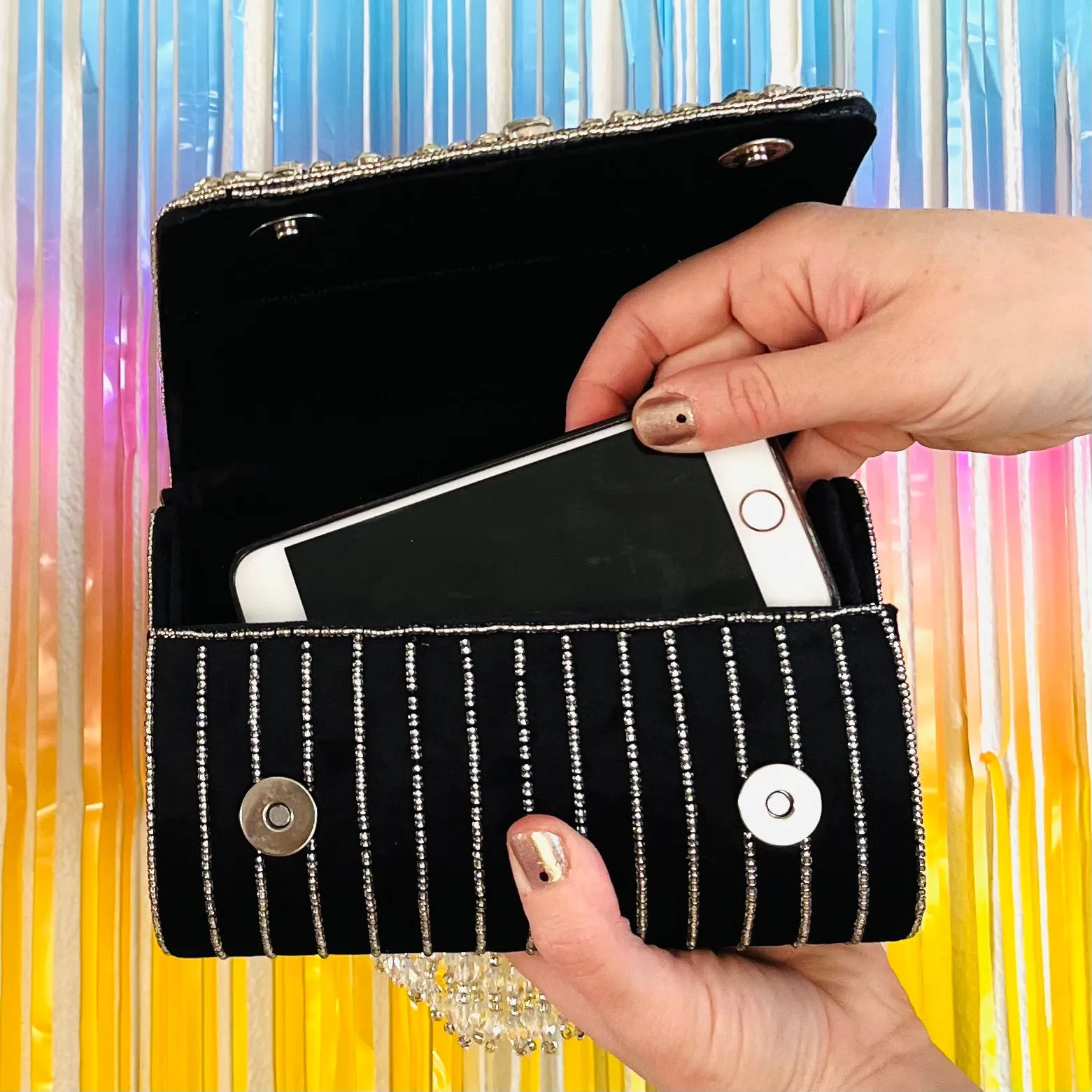Vogue Velvet Sparkles Party Purse - by Merry Dove