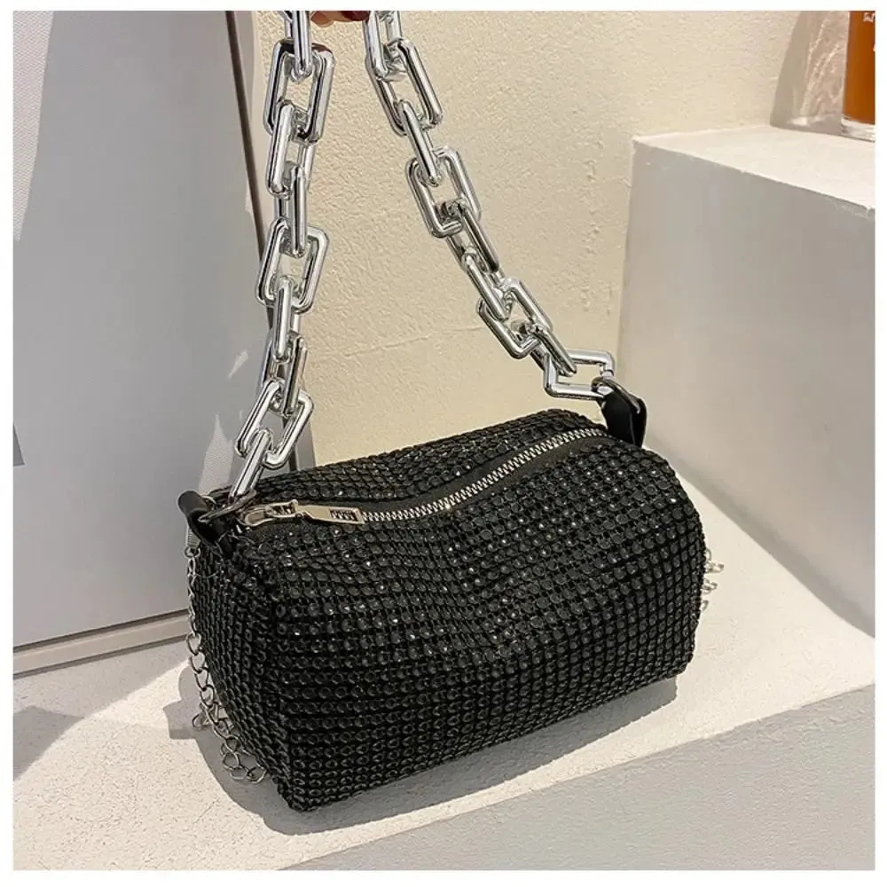 Vvsha Bling Diamond Design Small Crossbody Messenger Bags for Women 2022 Summer Trend Luxury Fashion Travel Shoulder Handbags Purses