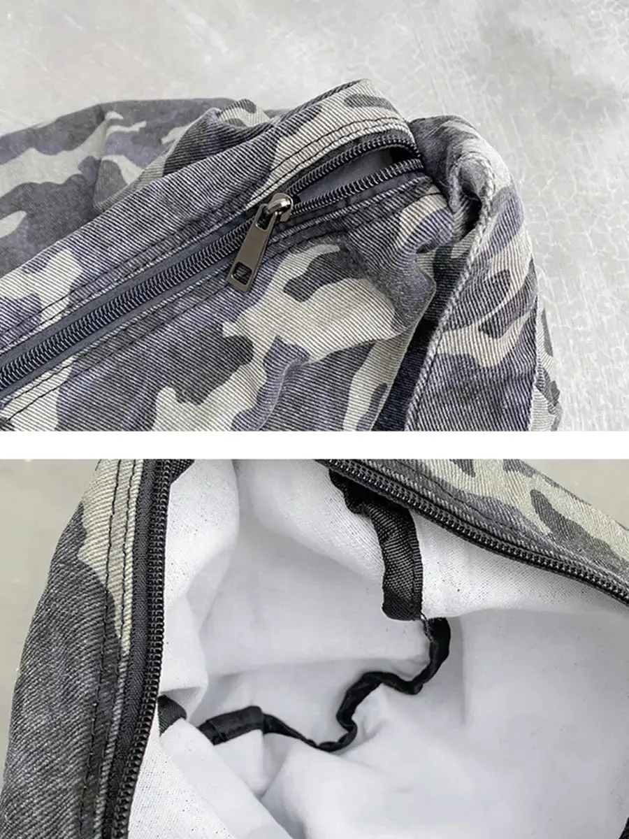 Women Camouflage Washed Shoulder Bag Crossbody Bag