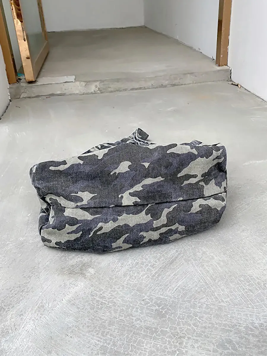Women Camouflage Washed Shoulder Bag Crossbody Bag