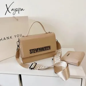 Xajzpa - Luxury Designer Handbag High Quality Leather Black Shoulder Crossbody Bag White Red Khaki Green Blue Pink Purses and Handbags