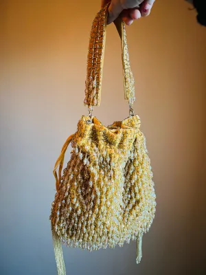 Yellow Gold Beaded Purse by Merry Dove