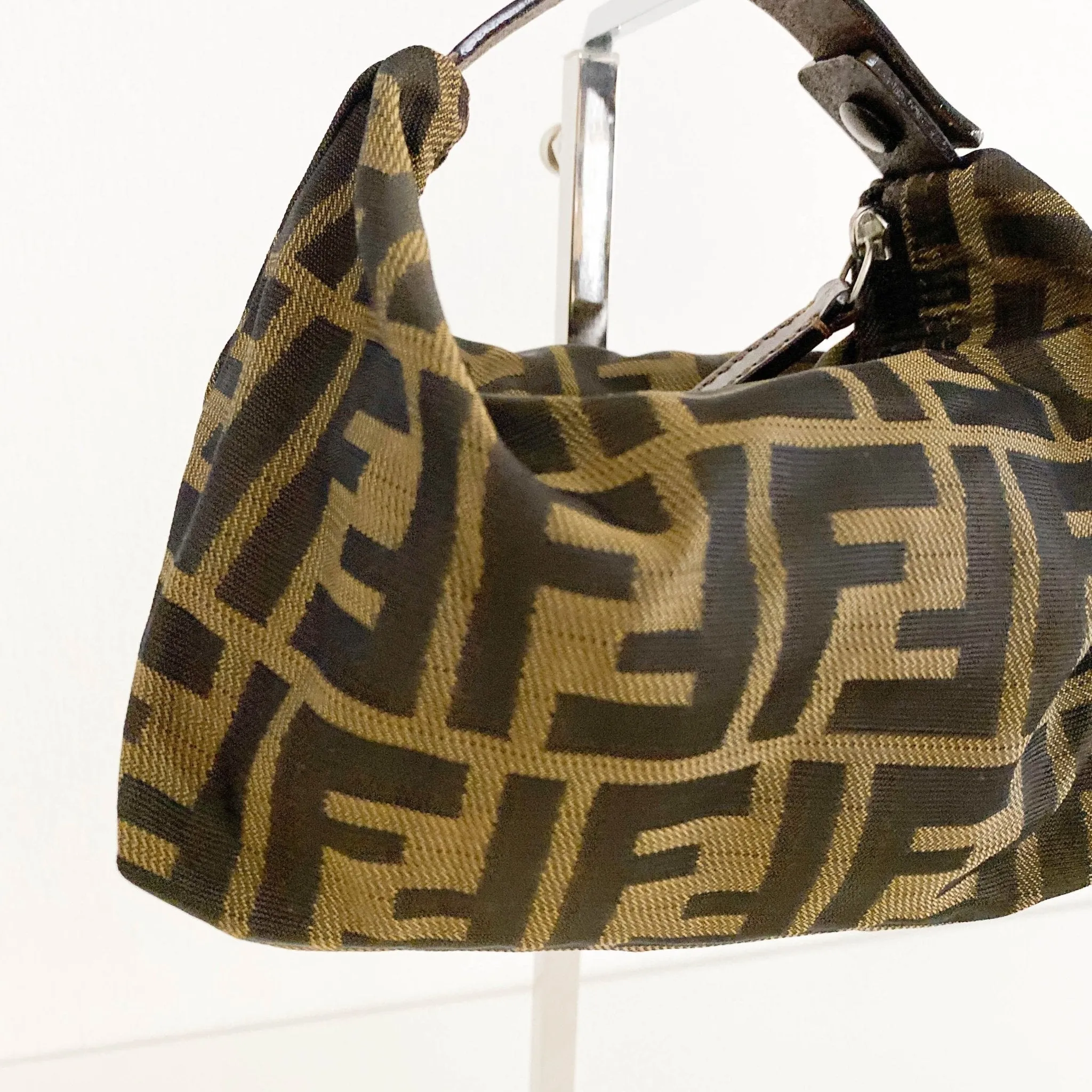 Zucca FF Logo Nylon Canvas Mini Pouch Bag