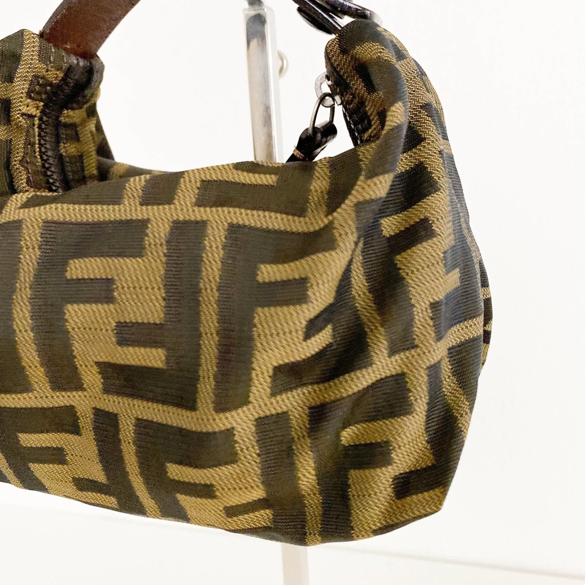 Zucca FF Logo Nylon Canvas Mini Pouch Bag