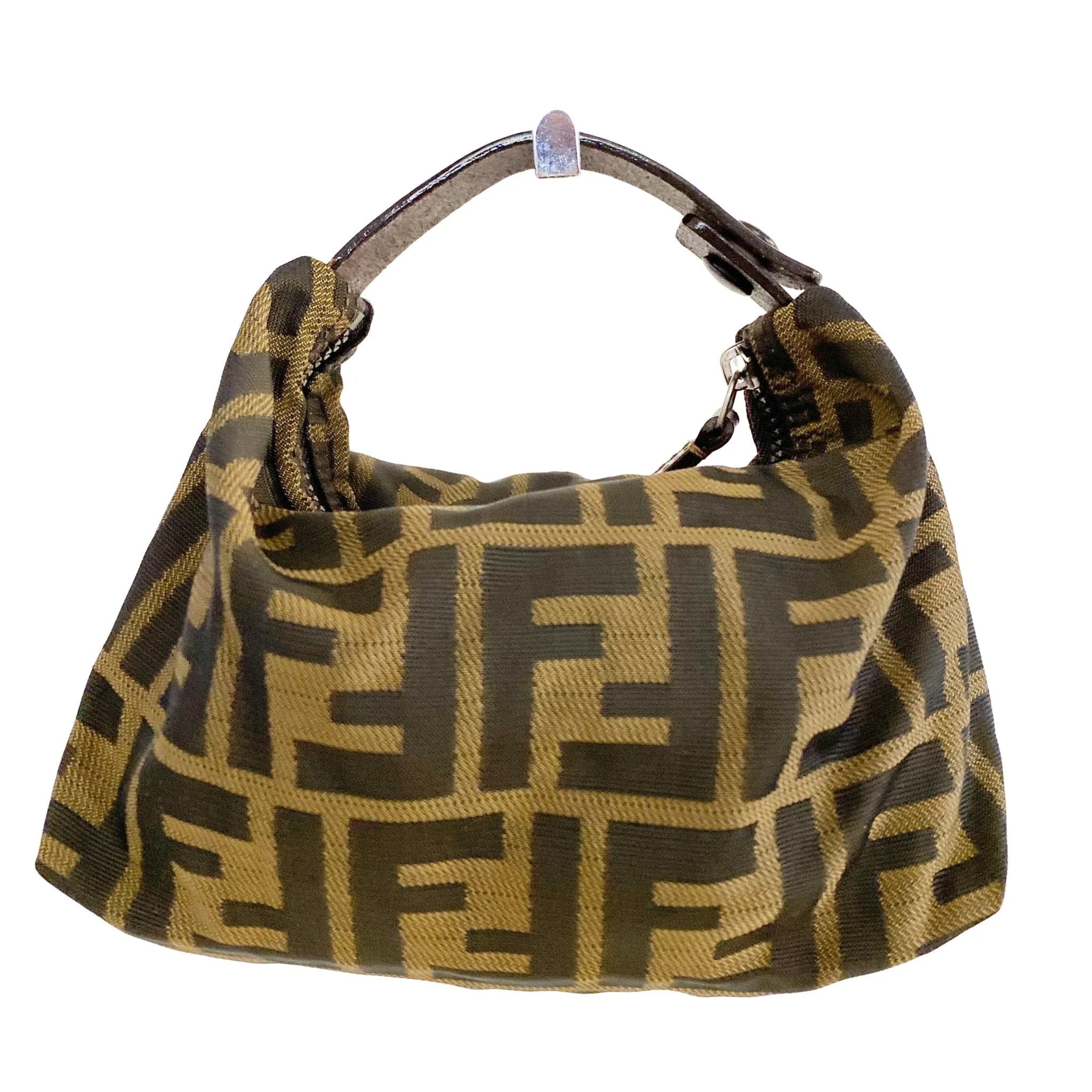 Zucca FF Logo Nylon Canvas Mini Pouch Bag